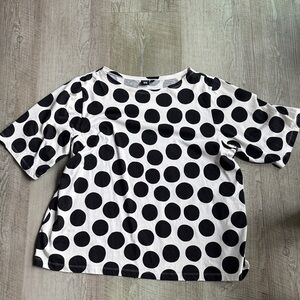 Marimekko x Uniqlo Black and White Polka Dot Shirt